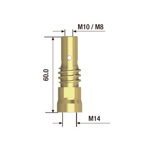 FUBAG Адаптер контактного наконечника сварочного аппарата  M10х60 мм (2 шт.) в Биробиджане фото