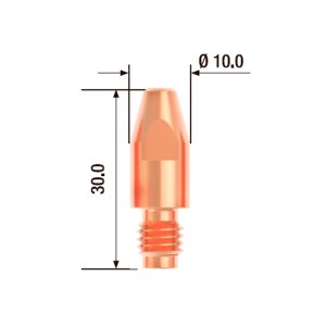 FUBAG Контактный наконечник M8х30 мм ECU D=0.9 мм (25 шт.) в Биробиджане фото