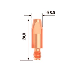 FUBAG Контактный наконечник M6х28 мм ECU D=0.9 мм (25 шт.) в Биробиджане фото