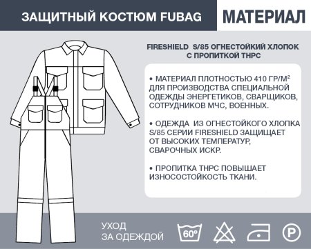 Защитный костюм Fubag размер 48-50 рост 3 в Биробиджане фото