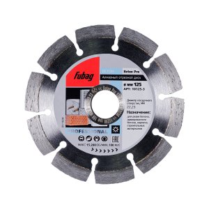 Алмазный отрезной диск FUBAG Beton Pro D125 мм/ 22.2 мм по бетону в Биробиджане фото