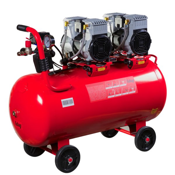 Компрессор воздушный безмасляный малошумный FUBAG OLS 500/100 CM2х2 + Набор пневмоинструмента (5 предметов) в ПОДАРОК в Биробиджане фото