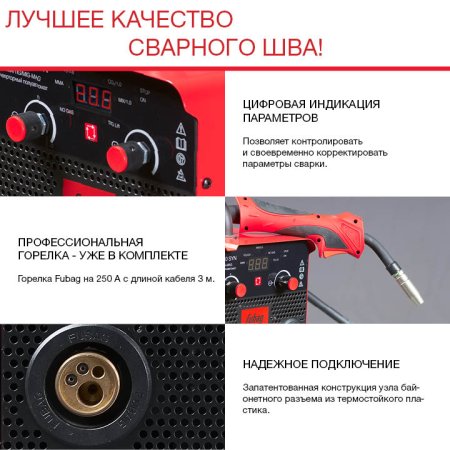 FUBAG Сварочный полуавтомат IRMIG 200 SYN с горелкой 250 А 3 м в комплекте в Биробиджане фото