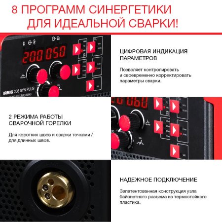 FUBAG Сварочный полуавтомат IRMIG 208 SYN PLUS c горелкой FB 250 3m в Биробиджане фото