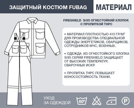 Защитный костюм Fubag размер 52-54 рост 4 в Биробиджане фото